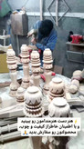 لوستر ۸ شعله چوبی منبت کاری مدل رز با چوب راش گرجستان