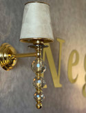 دیوارکوب کلاسیک سه گوی تراش خورده کریستالی نگاه