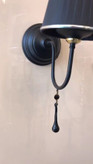 دیوارکوب کلاسیک کریستالدار مشکی مات